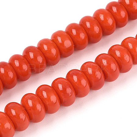 Opaque Spray Painted Glass Beads X-GLAA-ZX008-8mm-18M-1