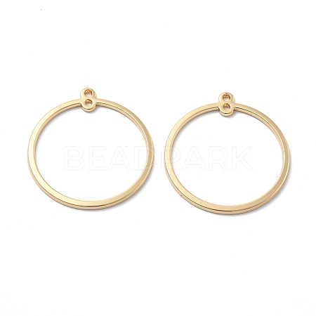 Brass 2-Loop Link Pendants X-KK-V003-08-1