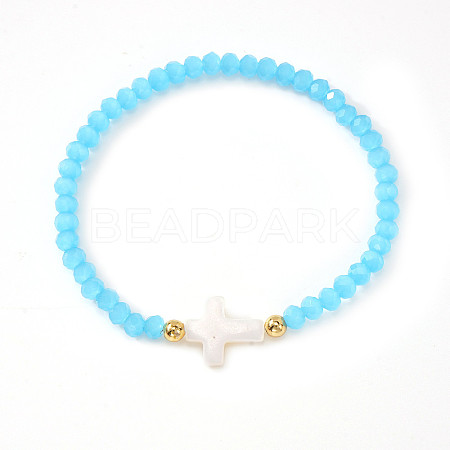 Bohemian Glass Beads Stretch Bracelets KO2121-15-1