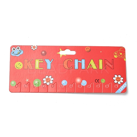 12-Slot Paper Keychian Hanging Display Cards DIY-M074-01-1