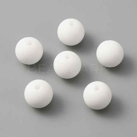Round Food Grade Eco-Friendly Silicone Beads SIL-WH0012-037B-1