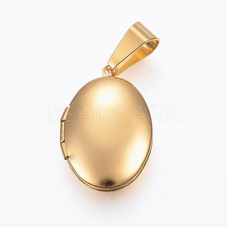 Ion Plating(IP) 304 Stainless Steel Locket Pendants STAS-H389-28G-1