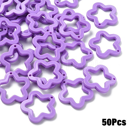 50Pcs Opaque Acrylic Pendants MACR-YW0004-36E-1