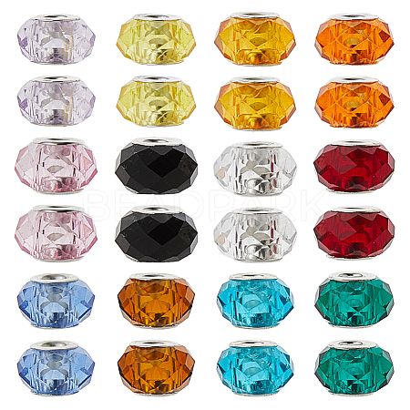 72Pcs 12 Colors Handmade Glass European Beads GLAA-DC0001-55-1