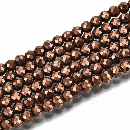 Electroplate Non-magnetic Synthetic Hematite Beads Strands G-T114-60A-R-1