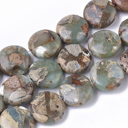 Natural Aqua Terra Jasper Beads Strands G-S366-014-1