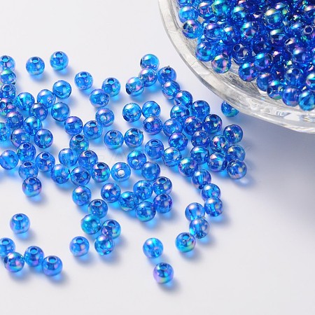 Eco-Friendly Transparent Acrylic Beads PL736-12-1