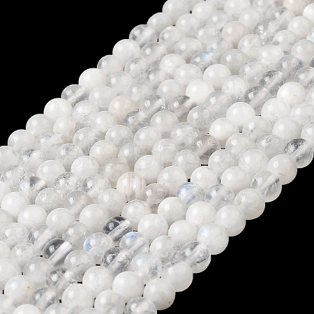 Nature Rainbow Moonstone Round Bead Strands G-M263-A-02B-1
