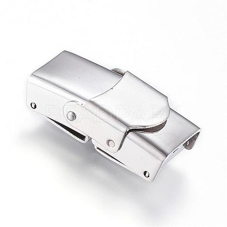 201 Stainless Steel Watch Band Clasps STAS-D159-06-1