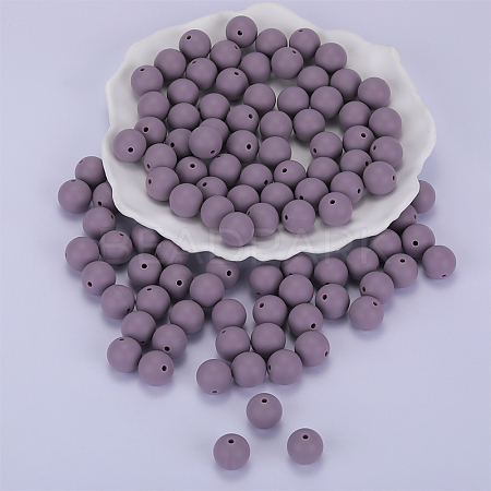 Round Silicone Focal Beads SI-JX0046A-102-1