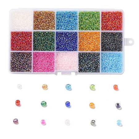 180G 15 Colors Glass Seed Beads SEED-JQ0003-01E-2mm-1
