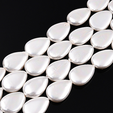 Electroplate Natural Freshwater Shell Beads Strands SHEL-R049-026A-1