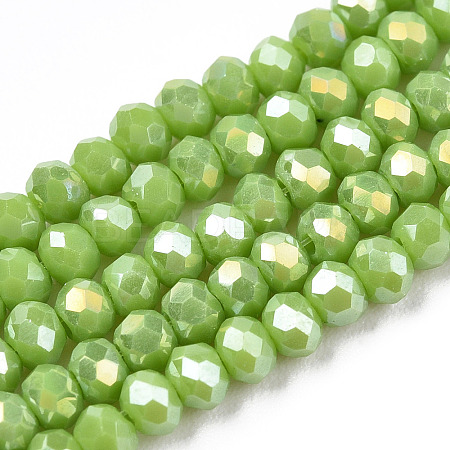 Electroplate Glass Beads Strands EGLA-A034-P2mm-B24-1