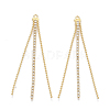 Brass Big Chain Tassel Pendants X-KK-S355-003-NF-2