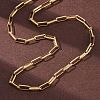 304 Stainless Steel Paperclip Chain Necklaces X-NJEW-Q013-03G-1