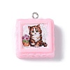 Opaque Resin Pendants RESI-Z033-02P-C-1
