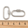 Non-Tarnish 304 Stainless Steel Screw Carabiner Lock Charms STAS-C092-04E-P-3