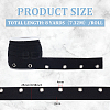 8 Yards Cotton Twill Tape Ribbons with Stainless Steel Eyelets OCOR-BC0006-43A-2