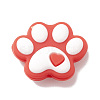 Dog Paw Print Food Grade Eco-Friendly Silicone Beads SIL-K002-01A-2