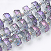 Electroplat Glass Beads Strands EGLA-Q092-8mm-D07-1