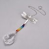 Crystal Ceiling Fan Pull Chains Chakra Hanging Pendants Prism X-AJEW-WH0021-30C-1