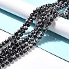 Synthetic Snowflake Obsidian Beads Strands G-E568-03A-4
