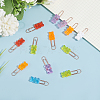 Globleland 28Pcs 7 Colors Plastic Bear Paper Clips AJEW-GL0001-89-5