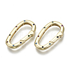 Brass Micro Pave Cubic Zirconia Spring Gate Rings ZIRC-N039-026-NF-2