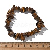 Unisex Chip Natural Tiger Eye Beaded Stretch Bracelets BJEW-S143-02-7