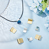 16Pcs 2 Styles Rack Plating Brass Glue-on Flat Pad Bails KK-AR0004-15-4