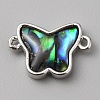 Paua Shell Connector Charms FIND-WH0110-489P-1