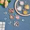 DIY Heart & Flat Round Necklace Making Kit DIY-SZ0007-31-3