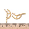 Brass Micro Pave Clear Cubic Zirconia Stick Clip-on Earrings EJEW-K286-13G-5