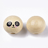 Natural Wood European Beads WOOD-S055-16B-2