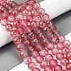 Frosted Transparent Glass Bead Strands X1-GLAA-P065-8mm-09-1