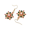 Christmas Alloy Rhinestone Dangle Earrings EJEW-JE06121-01-4