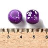Spray Painted ABS Plastic European Beads KY-G033-01B-07-3
