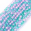 Crackle Glass Beads Strands X-CCG-Q002-4mm-06-2