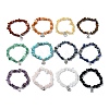 12Pcs 12 Styles Mixed Gemstone Chip Beaded Stretch Bracelet Sets BJEW-JB10913-4