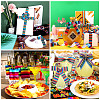 2 Rolls 2 Style Stripe Pattern Printed Polyester Grosgrain Ribbon OCOR-TA0001-38A-6