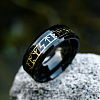 316L Surgical Stainless Steel  Words Finger Rings FIND-PW0020-12C-EB-1
