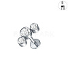 G23 Titanium Micro Pave Clear Cubic Zirconia Cartilage Earrings WG0DE3D-36-1