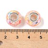 Transparent Resin Rondelle European Beads RESI-S023-13-3