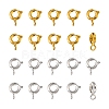 20Pcs 2 Colors Brass Spring Ring Clasps KK-YW0001-40-1