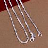 Popular Silver Color Plated Brass Snake Chain Necklaces For Men NJEW-BB12746-22-2