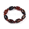 Natural Agate BeadStretch Bracelets G-P570-01L-5
