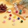 Spray Painted Transparent Crackle Glass Beads Strands CCG-X0002-10mm-B-3