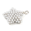 Rack Plating Brass & ABS Plastic Imitation Pearl Pendants KK-N255-03C-P-RS-2