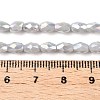 Opaque Solid Color Electroplate Glass Beads Strands EGLA-N013-P4mm-B05-4