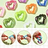 Rainbow Color Plated Acrylic Linking Rings PACR-CJC0001-03-7